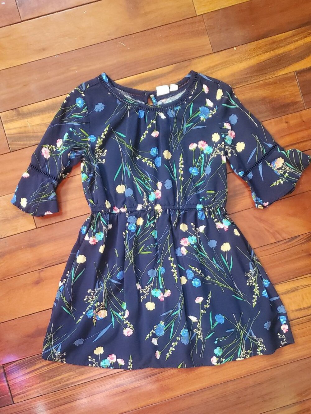 GAP girl's navy floral dress size S